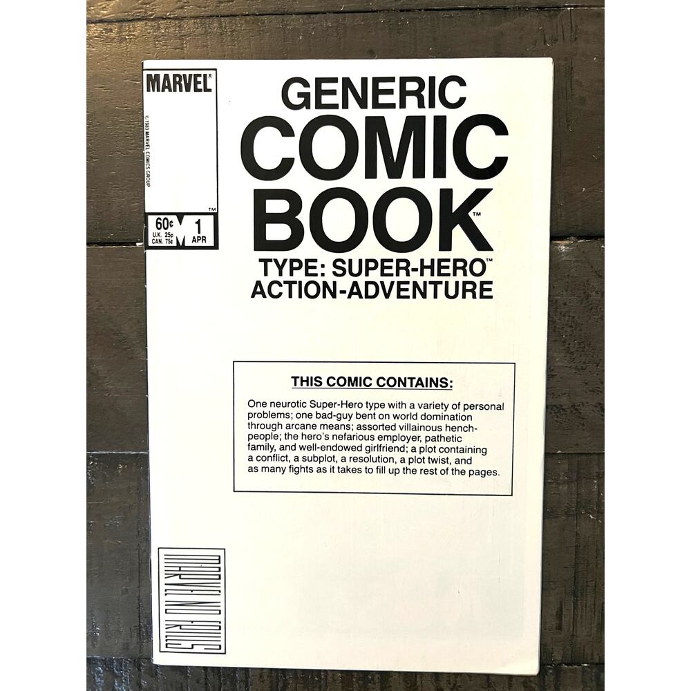 VINTAGE 1983 Marvel "GENERIC COMIC BOOK" - F/VF/Uncommon - FIRST ISSUE!